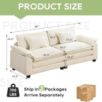Oprisen 86" Modular Sectional Sofa, Comfy Cloud Couch Sectional Sofa, Chenille - Image 2