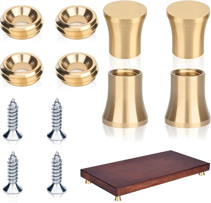 Brass Cutting Board Feet，Chopping Board Feet Set by Unknown