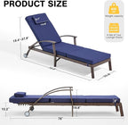 Outdoor Chaise Lounge Chairs Set of 2 - Image 3
