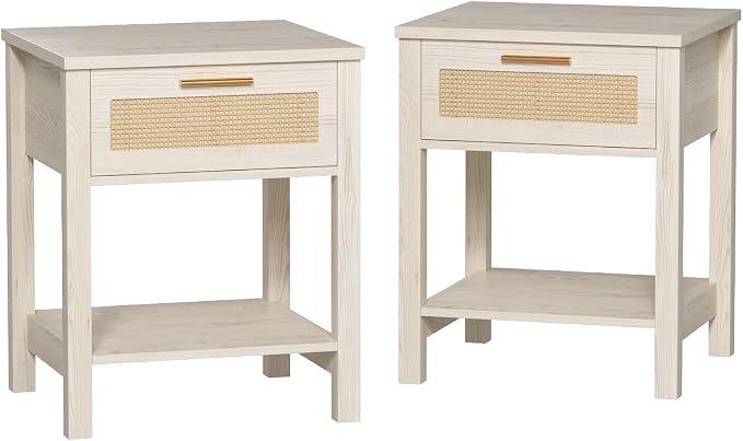 Set of 2 Nightstands, Modern End Table - Image 8