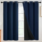 SimpleHome Navy Blue 100% Blackout Curtains Room Darkening Living Room 63 | by SimpleHome