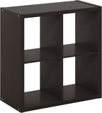 Furinno CUBICLE Book Shelf, 4-Cube Bookshelf, Extra Thick Frame Reversible - Image 10