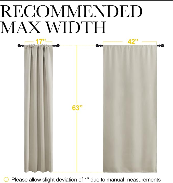NICETOWN Blackout Curtains for Living Room, Darkening Window Curtain Panels - Image 7
