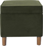 HomePop - Dinah 24" Storage Ottoman- Loden Green Velvet - Image 6