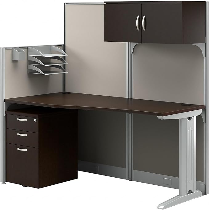 Bush Business Furniture Office in an Hour 65W Straight Cubicle Desk by BushBusinessFurniture