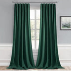 MIULEE Christmas Hunter Green Back Tab Blackout Curtains 52"x108" 2 Panels | - Image 9