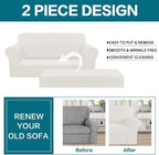 Turquoize Stretch Sofa Slipcover 2 Pieces Sofa Cover Couch Cover - Image 3