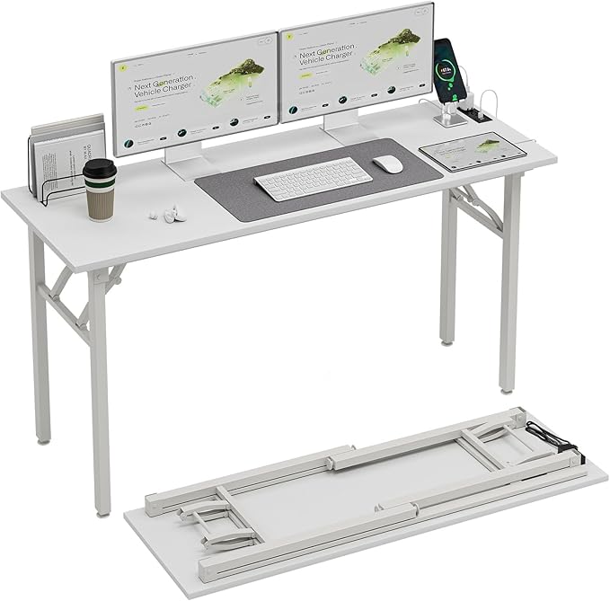 TEMI Long Computer Desk Folding Table by TEMI