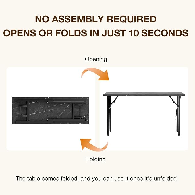 TEMI Small Computer Desk Folding Table - Image 4