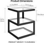 3-Tier Tempered Glass Side Table - Image 3