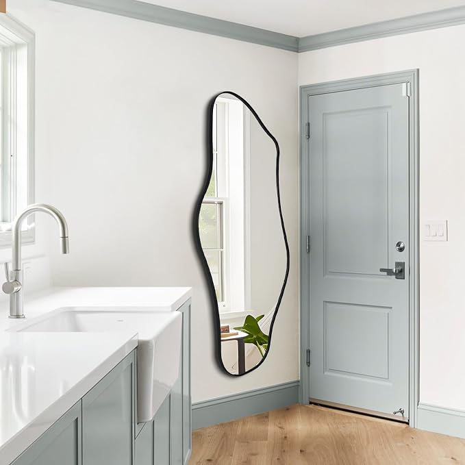 Large Irregular Mirror, Modern Organic Shaped Mirrors - Image 7