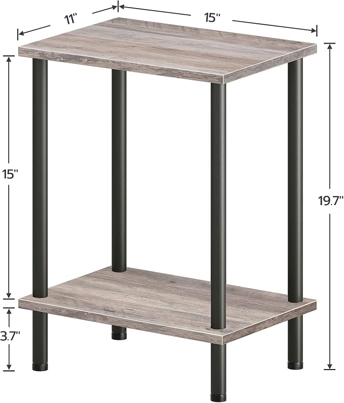 HOOBRO End Tables Set of 2, Small Side Table, Nightstand - Image 3