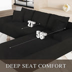 104" Convertible Sectional Couch - Image 3