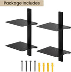 Floating Book Shelves for Wall, 4 Tier Invisible Floating Bookshelf, Vertical - Image 7