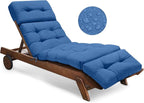 Outdoor Chaise Lounge Chair Cushion Waterproof 74.4 x 22 x 4.7 Inches Lounge by Tycdiose