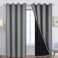 Yakamok Grey Blackout Curtains 96 Inches Long by Yakamok