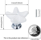 Starfish Drawer Knobs Coastal Kitchen Cabinet Knos Beach Themeb Knob Ceramic - Image 2