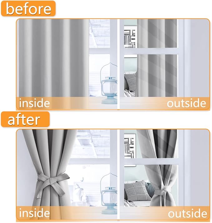 Blackout Curtains for Bedroom, 38 x 72 Inch, 2 Panels | Light Blocking - Image 4