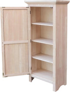 Single Jelly Cabinet, Solid Parawood Construction, 22.8"W x 12.5"D x 51"H - Image 8