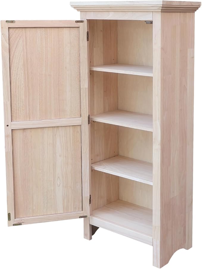 Single Jelly Cabinet, Solid Parawood Construction, 22.8"W x 12.5"D x 51"H - Image 8