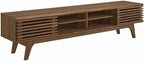 Modway Render 70" Mid-Century Modern Low Profile Media Console Entertainment TV by Modway
