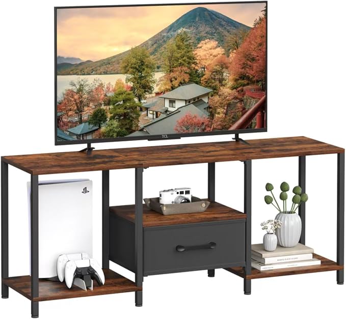 JARHETUN TV Stand with Fabric Drawer by JARHETUN