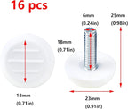 Antrader 16 Pack M6×18mm Furniture Lvelers, Table Leg Levelers, Levelling Foot - Image 2