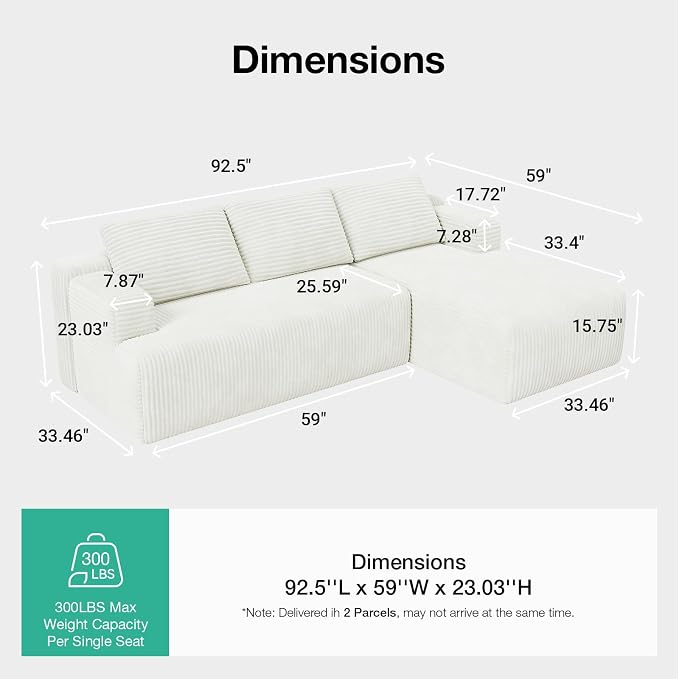 Novilla L-Shape Sectional Couches - Image 2