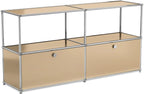 Modern Storage Cabinet Brown F Versatile Free-Standing Large Organizer by ARVORAHome