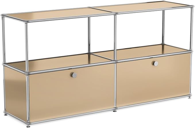 Modern Storage Cabinet Brown F Versatile Free-Standing Large Organizer by ARVORAHome