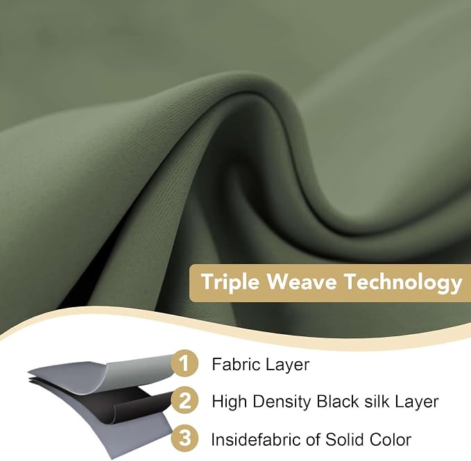 H.VERSAILTEX Premium Blackout Thermal Insulated Room Darkening Curtains - Image 3