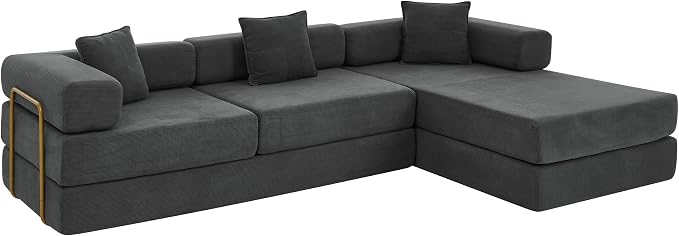 HANXIN 108" Modular Sectional Sofa, Futon Convertible Sofa Bed, Oversized - Image 8