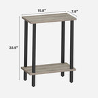TUTOTAK Small Side Table, Narrow End Table, Skinny Sofa Table, Slim Nightstand - Image 3