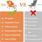Tangerine Lazy Chair with Ottoman, Large Velvet Accent Chair with a Throw Pillow - Image 8