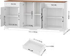 BOTLOG 71” Large Sideboard Buffet Cabinet - Image 3