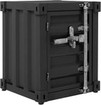 Side Table, Industrial Metal Container Cabinet, Wrought Iron Container Side - Image 6