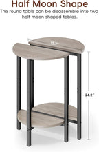 Vagusicc Side Tables Small End Tables, 2 Tier Couch Side Table, Small Round - Image 3