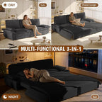 KEIKI 94.5" King 3-in-1 Sleeper Sofa, Oversized Pull-Out Couch - Image 4