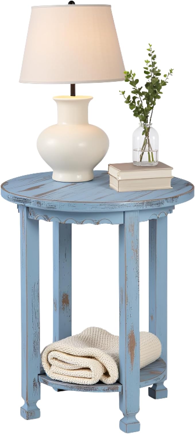 Alaterre Furniture Country Cottage Rustic Farmhouse Nightstand – 20-Inch Side by AlaterreFurniture