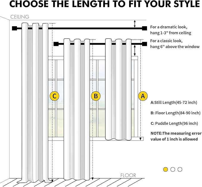 MIULEE Blackout Curtains for Bedroom 2 Panels 40 x 54 Inch Long Silver | - Image 7