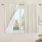 100% Blackout Short Linen Curtains by LAMIT