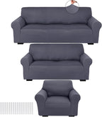 Peryiter 3 Pcs Couch and Loveseat Covers Set Sofa Cover by Peryiter