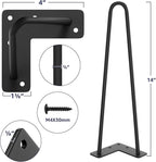SMARTSTANDARD 14 Inch Heavy Duty Hairpin Furniture Legs, Metal Home DIY Projects - Image 2