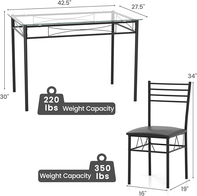 NAFORT 5-Piece Dining Table Set - Image 7