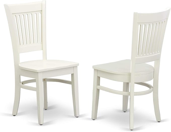 East West Furniture NDVA5-LWH-W 5 Piece Dining Table Set - Image 4