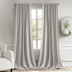 MIULEE Cobblestone Back Tab Blackout Curtains 52x120 Inch Long 2 Panels Set | by MIULEE