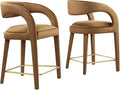 Modway EEI-6566-BRN-GLD Pinnacle Performance Velvet Counter Stool Set of Two by Modway