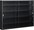 HOMCOM 5-Tier Display Cabinet, Glass Door Cabinet by HOMCOM