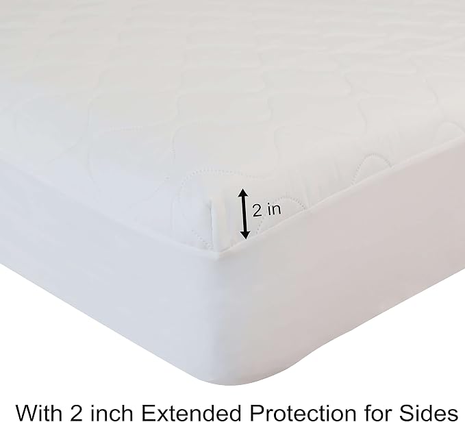 Quilted 28-30" Split Top California King Mattress Protector Pad - Image 3