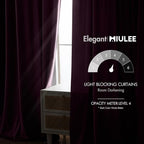 MIULEE Dark Purple Velvet Curtains 52x84 inches Luxury Blackout Curtains | - Image 5